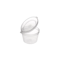 70ml Small Round Hinged Lid Pl