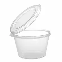 Round Plastic Hinged Lid Sauce Containers image