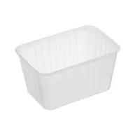 Rectangular Ribbed Freezer Plastic Containers image